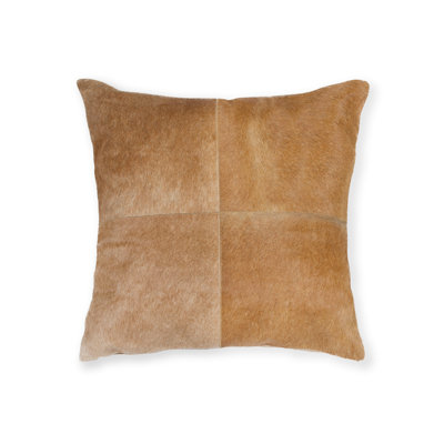 18" Cowhide Throw Pillow