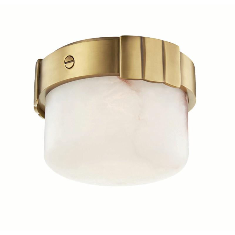 Beckett LED Flush Mount, Aged Brass