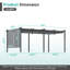 Pergola en aluminium avec auvent Aoodor-97922609-86865222