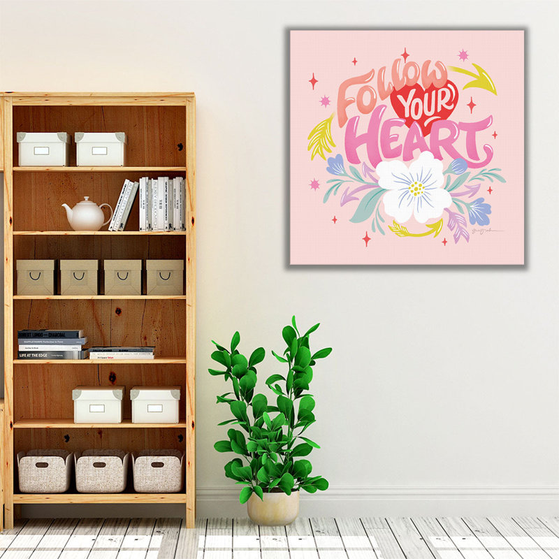 «Follow Your Heart I», reproduction d'art sur toile, H 12 po x l 12 po