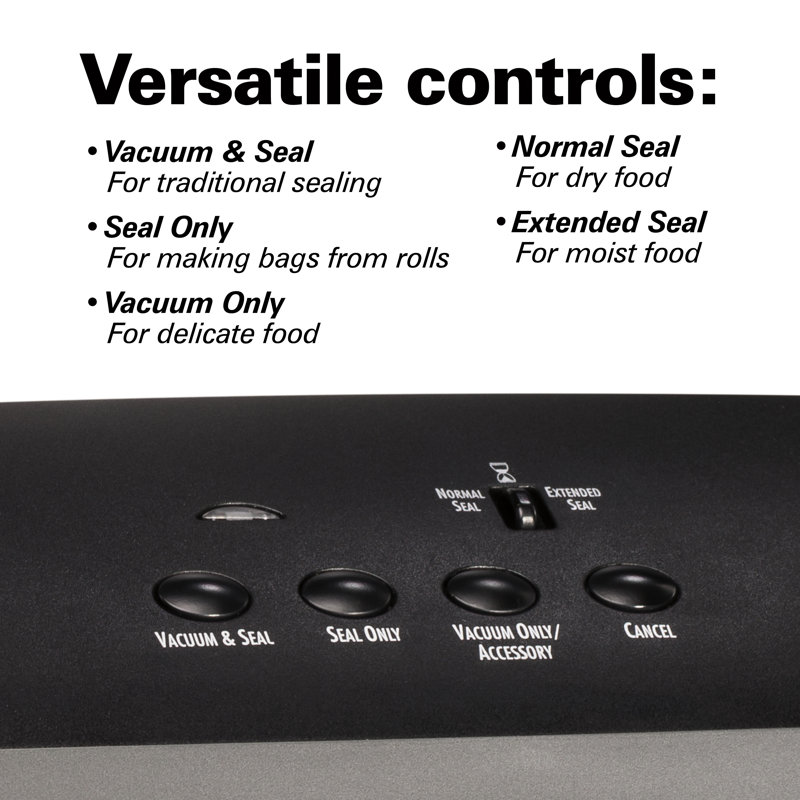 Hamilton Beach NutriFresh Black and Silver Vacuum Sealer
