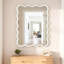 Miroir décoratif blanc rectangulaire en bois massif ondulé de 20 po x 30 po pour la chambre à coucher, la salle de bain, le salon et le vestibule-1885367273-1891079474