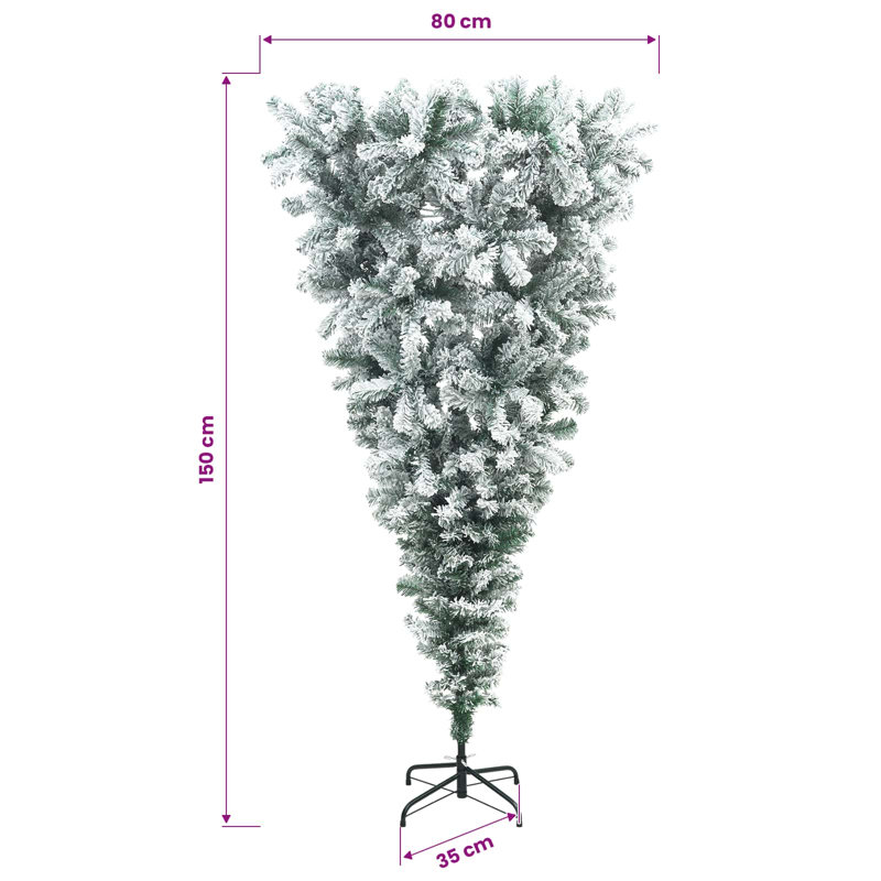 Upside-down Artificial Christmas Tree with Stand, 150 cm