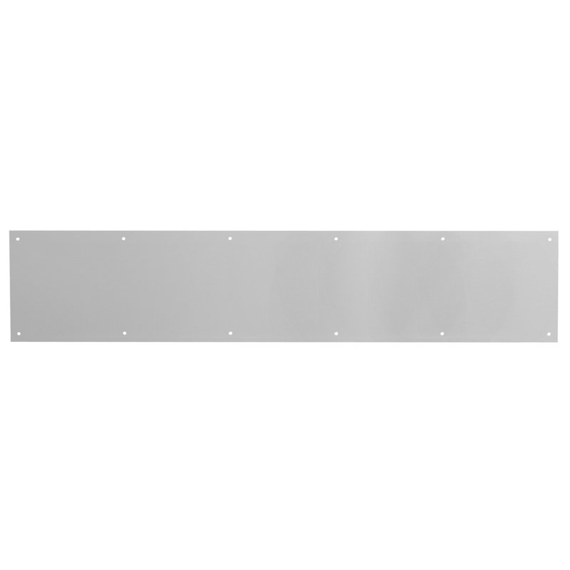 6 x 36 po. Plaque de protection en aluminium, finition satinée (paquet simple), H 1 po x l 10,5 po x P 37,75 po, Argent