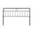 King Size Bed Headboard Featuring Iron Tube Frame, Piped Design, Flat Black Look, 2.03 In Width Industrial Style, Pipe , Finish, 49.03 Height