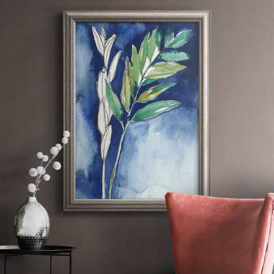 Pétiole sur indigo I - reproduction d'art sur toile
