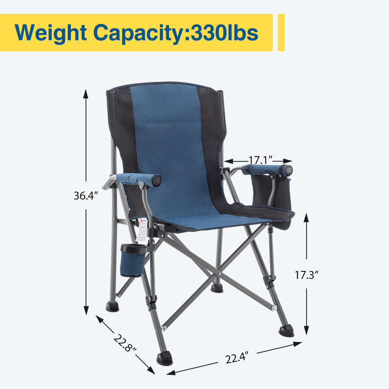 Chaise de camping pliante Sufiyan, Bleu