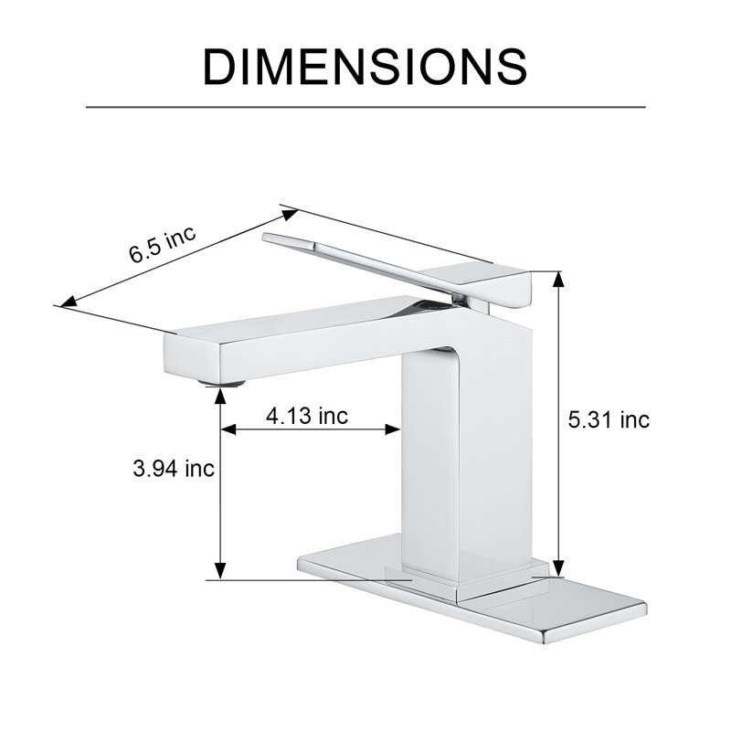 Robinet de salle de bain monotrou Weshi, robinet d'évier de salle de bain à poignée simple