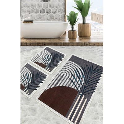 Ensemble de tapis de bain luxueux (3 pièces), en polyester doux, 23,6 po x 39,4 po (1 pièce) et 19,7 po x 23,6 po (2 pièces) | Antibactérien, antidérapant, 20,5 oz / pied carré | Lavable à la machine et durable, parfait pour les salles de bain élégantes