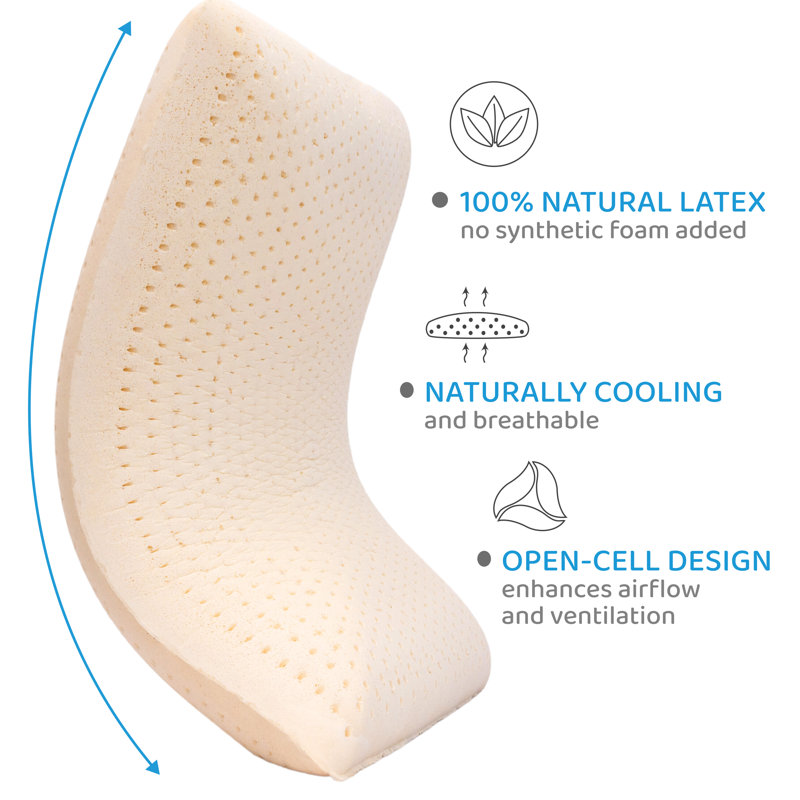 Oreiller très grand en latex Natural Talalay, Moelleuse