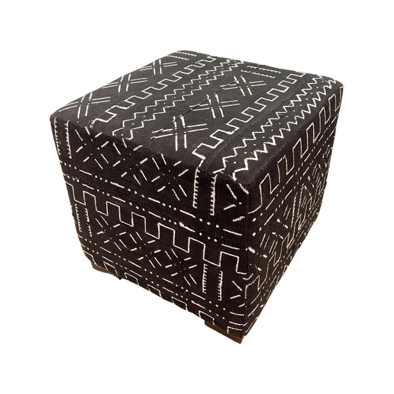 Meubles Square Mud Cloth Ottoman