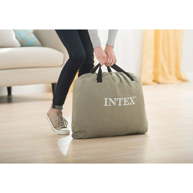 Intex 16.5" Dura-Beam Plus Air Mattress with Built-In Electric Pump, King