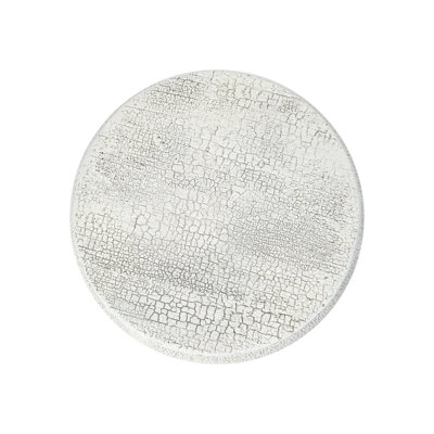 Table d'appoint d'extérieur en béton moderne avec texture craquelée et forme de tonneau double