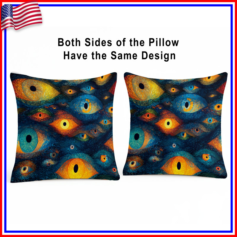 Coussin décoratif Eyes, 20 x 20 inches