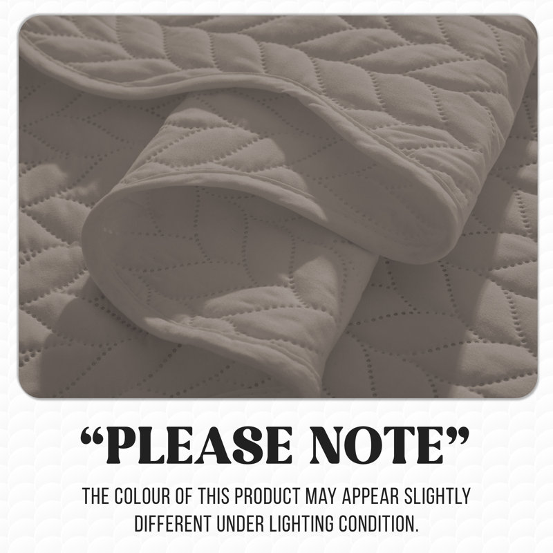 Microfiber Embossed Oversized Modern & Contemporary Bedspread Set With Shams, King Bedspread + 2 Pillowcases, Beige