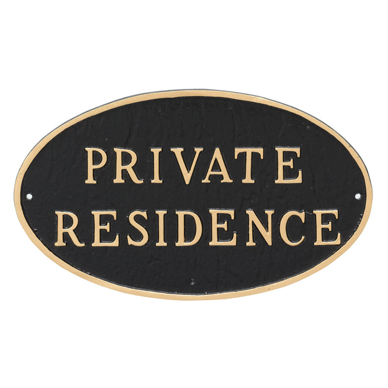 Bogie Weather Resistant Metal Garden Plaque, Black/Gold