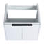 Meuble-lavabo 48 po avec lavabo en céramique, fixation murale, portes à fermeture douce, 2 petites tablettes de rangement, lavabo de style agréable, étonnant