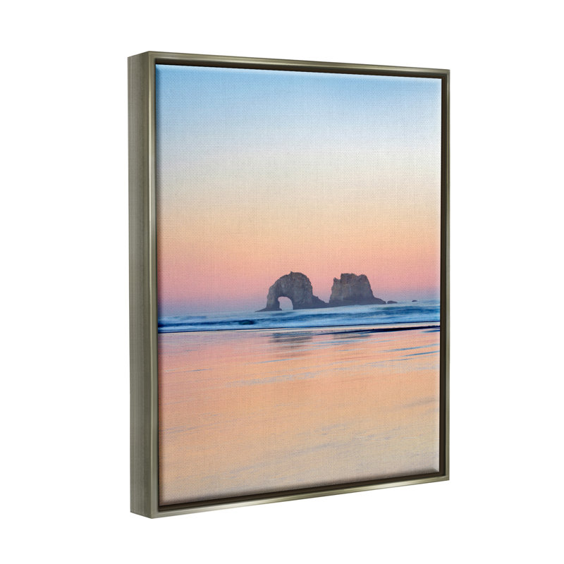 Art mural sur toile flottant Rosecliff Heights, H 21 po x l 17 po x P 1,7 po, Cadre flottant gris lustré