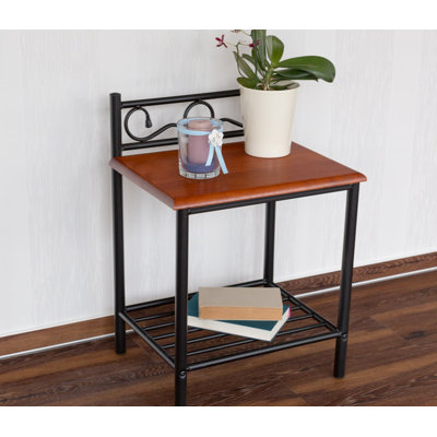 Errol 45cm W Metal Bedside Table