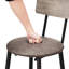 3 meubles de bar, siège de pu gris, fabrication pour une table compacte et un tabouret à long terme convenant parfaitement aux petits espaces