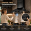 Hotte murale convertible 30 po 900 pi³ / min VENFAN, hotte de cuisine en acier inoxydable noir à 4 vitesses, lumières DEL et commandes tactiles-135233134