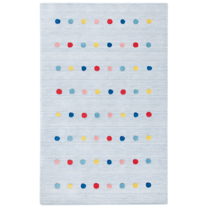 Tapis tissé à la main 70% laine, 20% latex, 10% coton Cuyahoga, Rectangle 3 pi x 5 pi