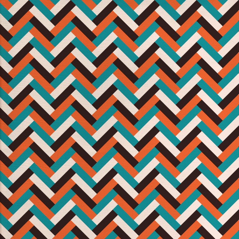 Tissu mid-century, H 36 po x l 58 po x P 1 po