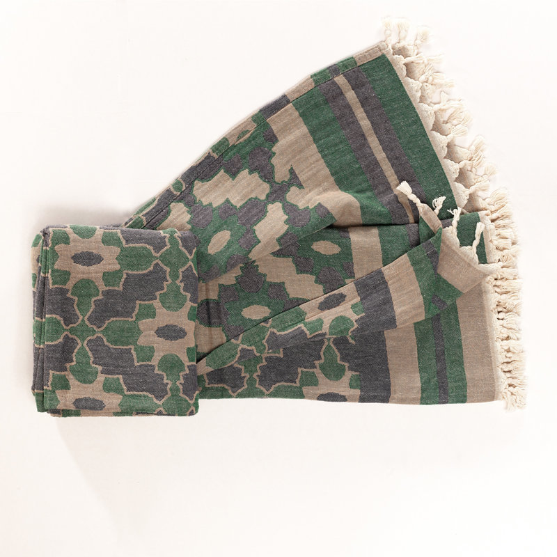 Marylou Throw Blanket, W220 x L245cm, Green