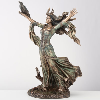 9.84 inches Height Cold Cast Bronze Morgan Le Fay Bronze Finish Figurine