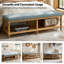 Banc de rangement en bois massif avec garniture cloutée Delfina-1088010637