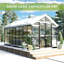 Grower’s Haven Polycarbonate Greenhouse Double Swing Doors 2 Vents 5.2FT Added Wall Height-90597046