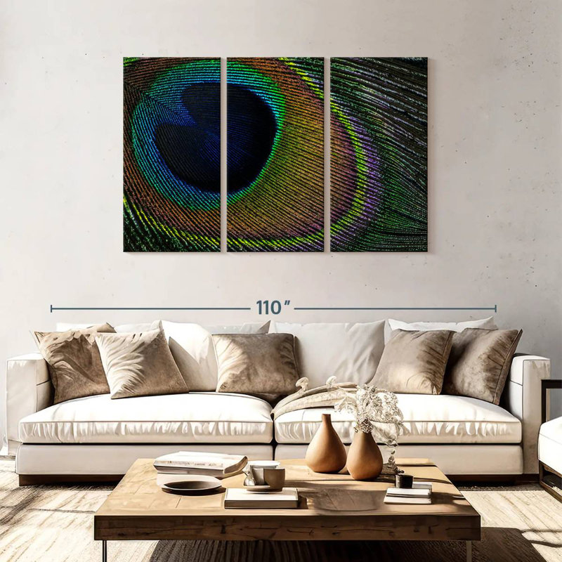 Peacock Plummage, 48" H x 74" W