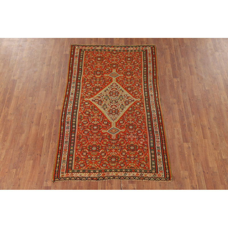 Tapis kilim à teinture végétale antique 4 x 7