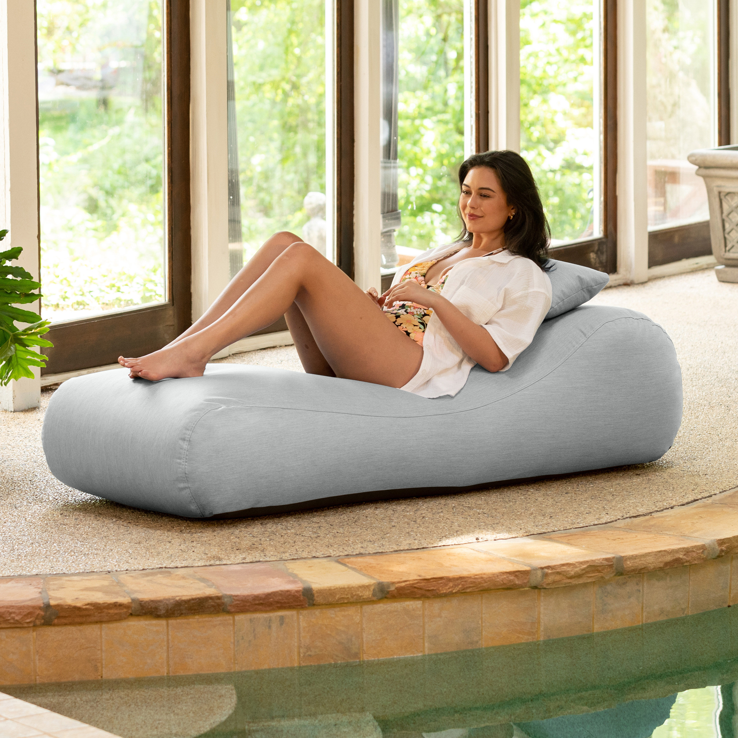 Gemma Arlo Outdoor Bean Bag Sun Lounger with Pillow