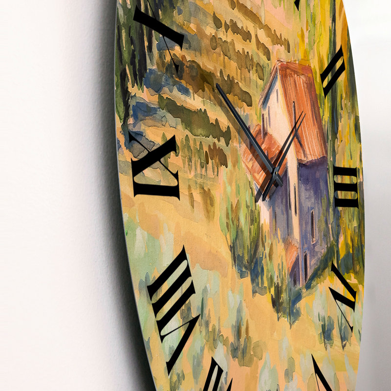 Maison de campagne en Toscane - horloge murale, Moyen