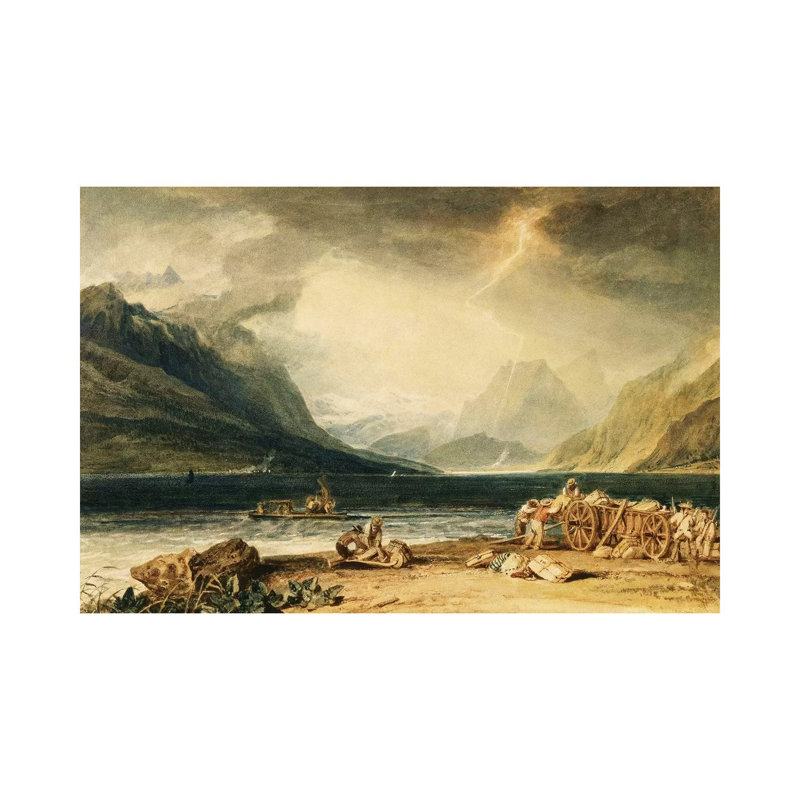 The Lake Of Thun, Switzerland, C.1802-10 by J.M.W. Turner - Wrapped Canvas Painting, 20.32cm H x 30.48cm W x 1.91cm D