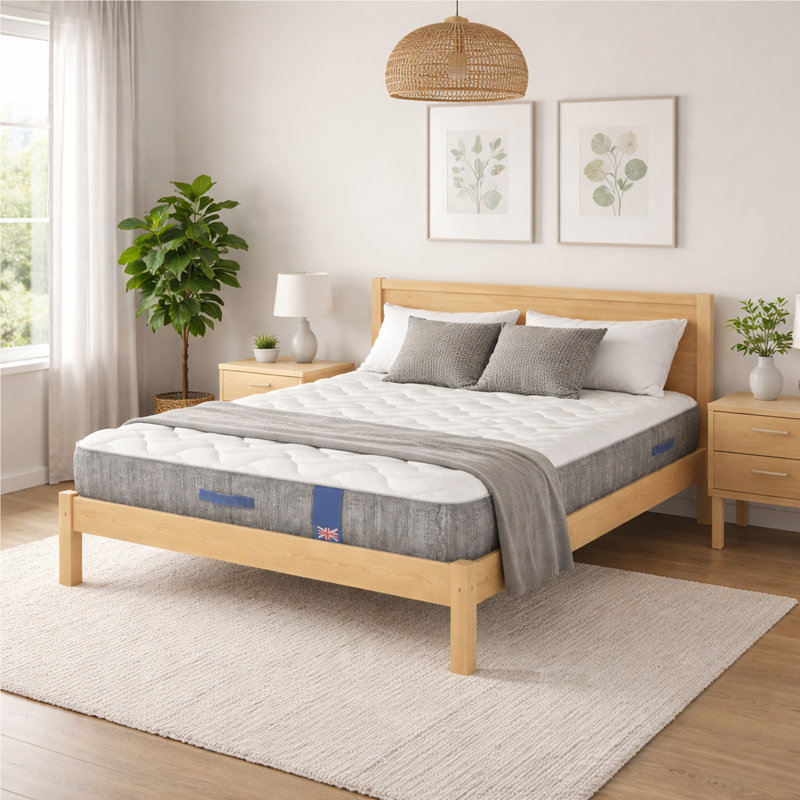 Medium 1000 Pocket Spring Eco Foam Hybrid Mattress with Quilted Cover, Kingsize (5')