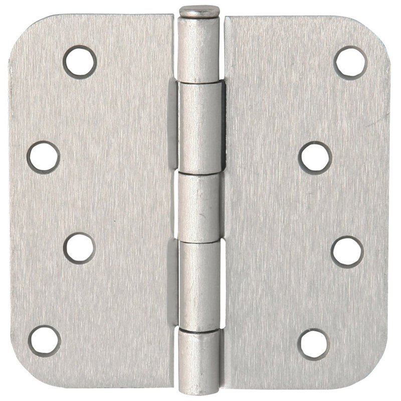 Satin Nickel 4-Inch Steel Door Hinges 3-Pack