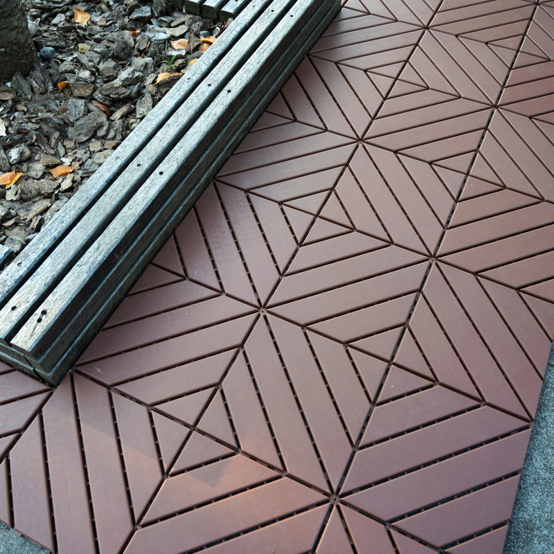 Carreaux de terrasse en plastique emboîtables, paquet de 44 tuiles de patio, 12 po x 12 po, imperméable à l'eau pour utilisation extérieure, tuiles de patio pour terrasse de piscine