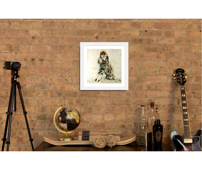 « coco » par julien spencer, reproduction de photo, H 16 po x l 16 po x P 1 po, Papier encadré blanc