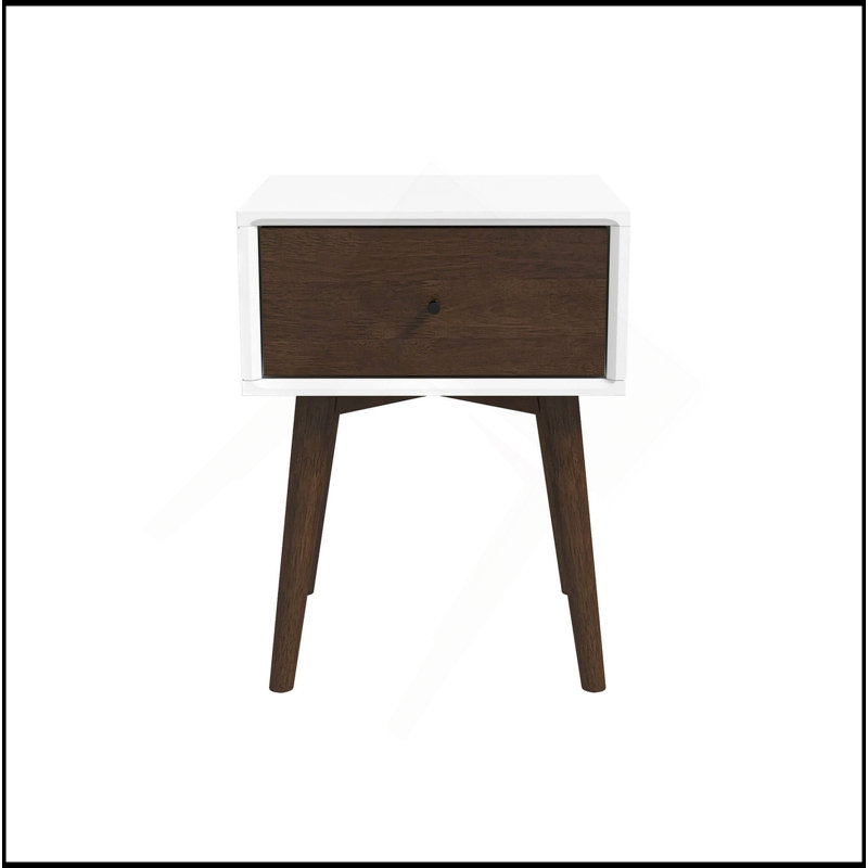 Solid Wood Night Stand 1 Drawer