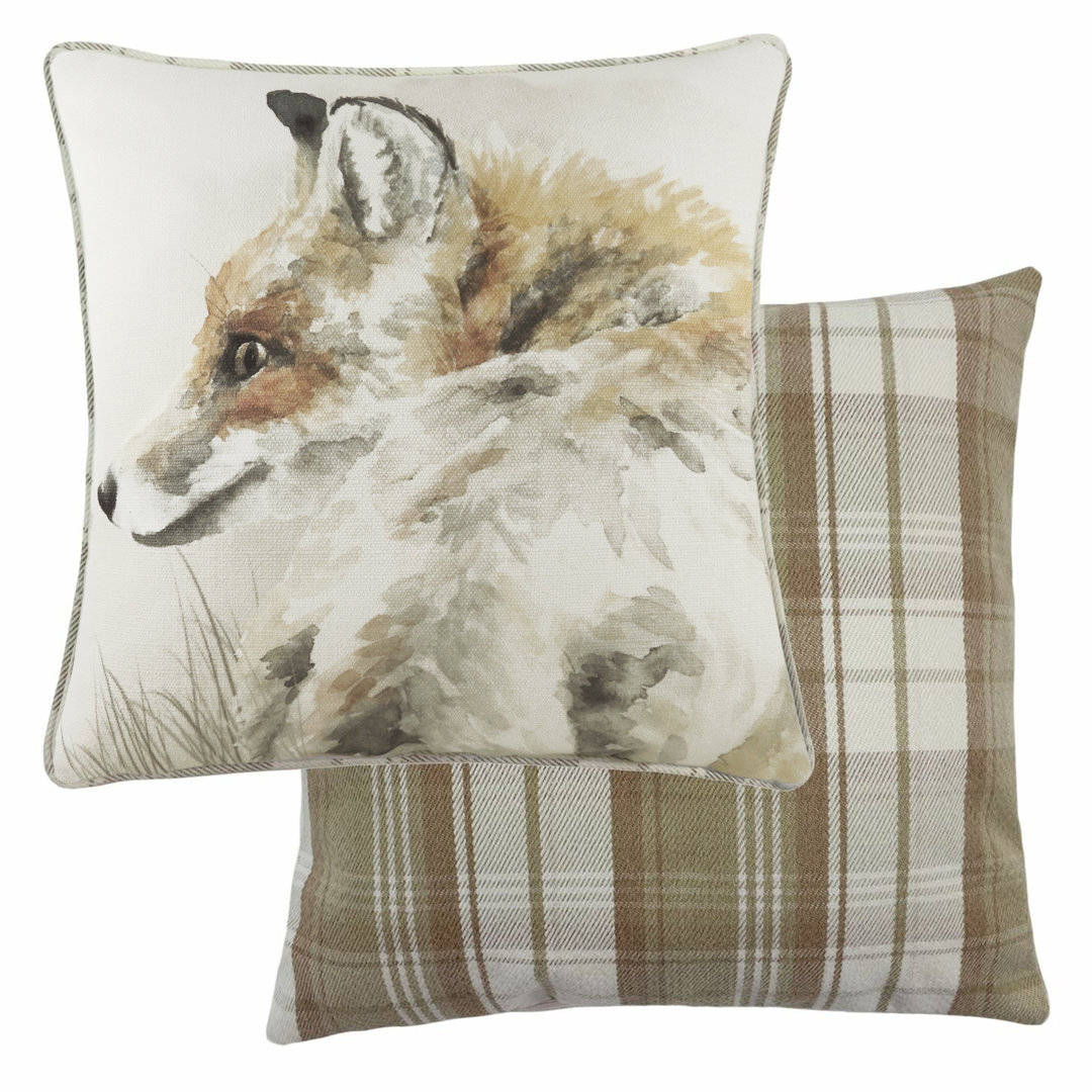 Watercolour Fox Cushion with Filling