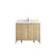 42 po. X P 22 po De meuble-lavabo simple en D