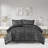 Metallic Print Faux Fur Duvet Cover Set-14012424-14012428