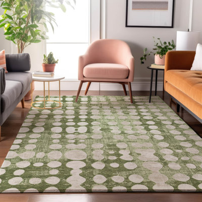 Premium Machine Washable Prisco Aloe Rug