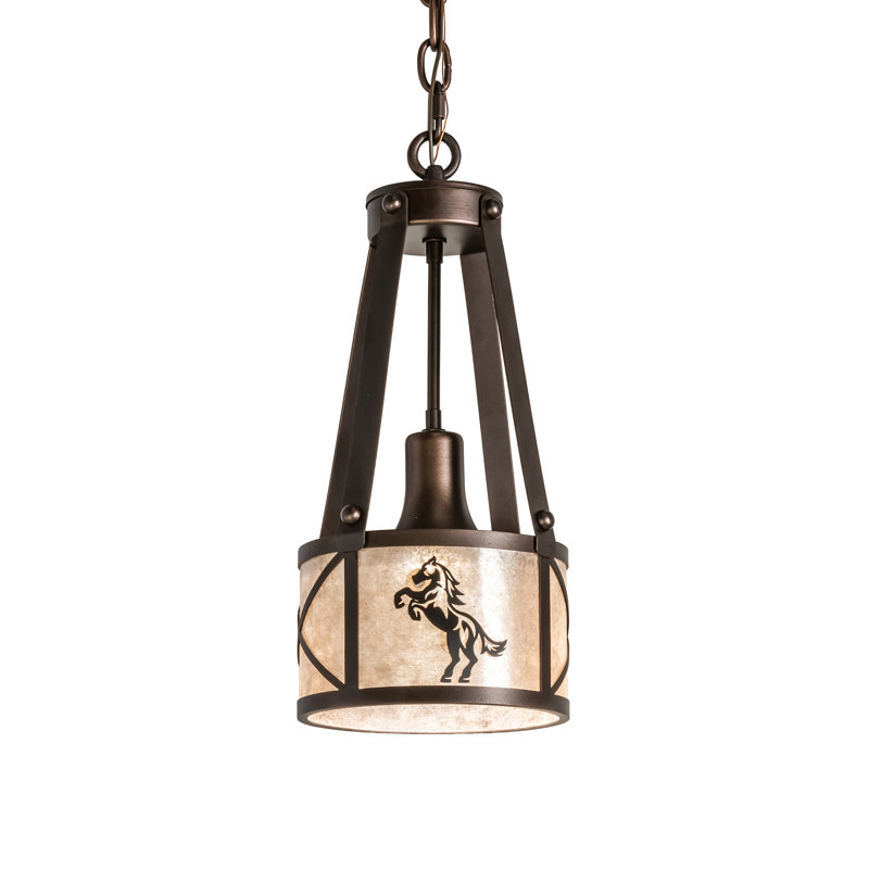 Luminaire suspendu tambour simple à 1 lumière Siyon