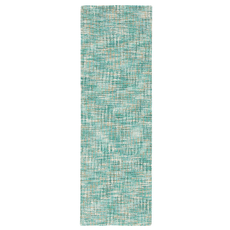 Tweedy Tufted Wool Light green/Brown/White Area Rug