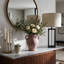 Vase rustique rond en terre cuite avec poignées pour décoration de table de salon - Grand vase moderne pour la maison, la chambre à coucher ou le bureau-703533018