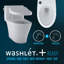 Toilette allongée deux pièces 1,6 GPF TOTO® Drake® avec siège CEFIONTECT® et SoftClose®, prêt pour WASHLET® +, coton blanc