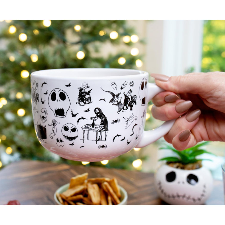 Silver Buffalo Disney The Nightmare Before Christmas Scary Citizens Ceramic  Soup Mug With Lid : Target